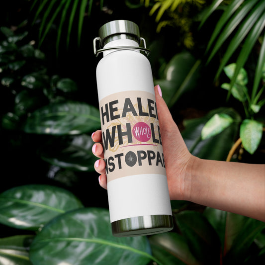 Healed Whole Unstoppable-2oz Copper Vacuum Insulated Water Bottle, Double Wall Stainless Steel Flask